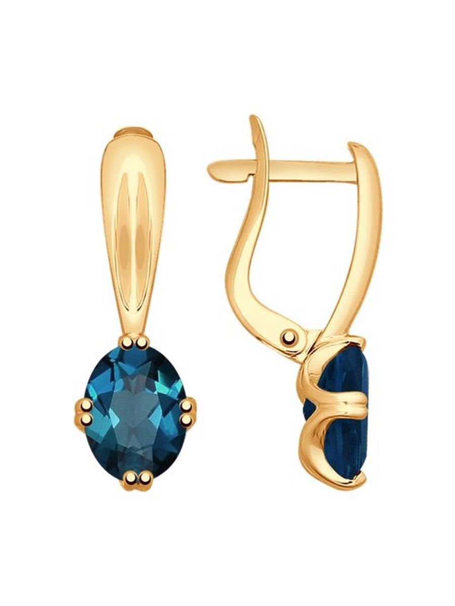 

Серьги из золота TEO MAORI 837725176, топаз, 837725176