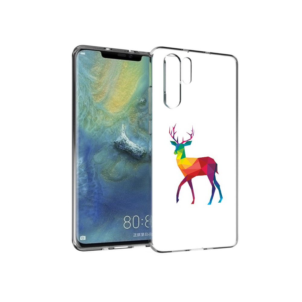 

Чехол MyPads Tocco для Huawei P30 Pro геометрический олень, Прозрачный, Tocco