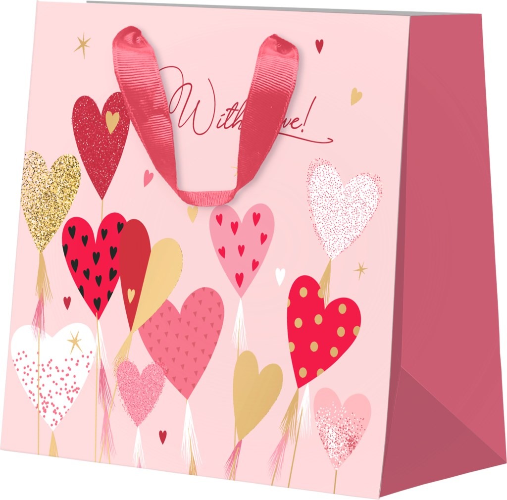 

Пакет подарочный 15 х 14 х 8 см Love, Разноцветный