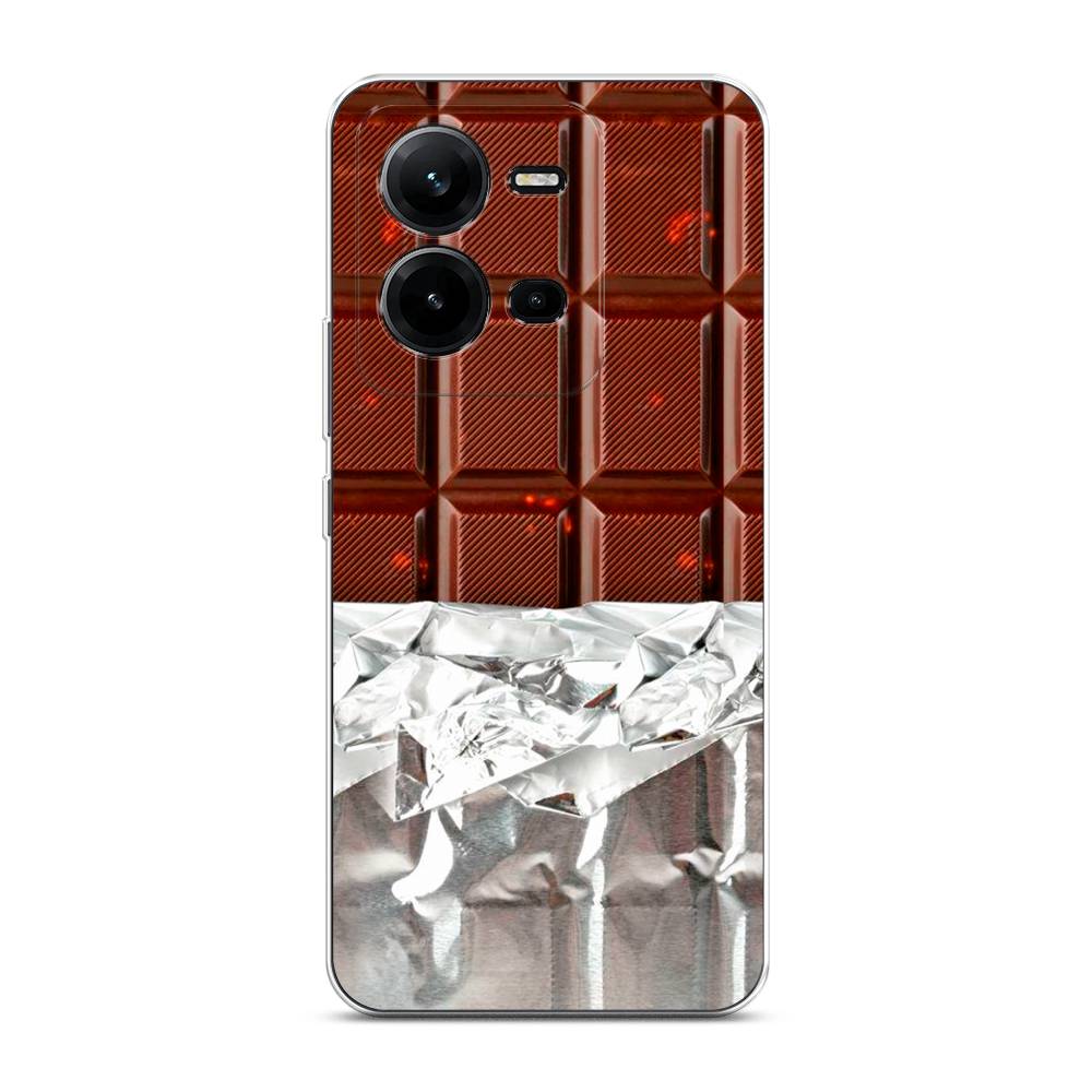 

Чехол на Vivo V25 "Шоколад в обертке", Коричневый, 267650-6