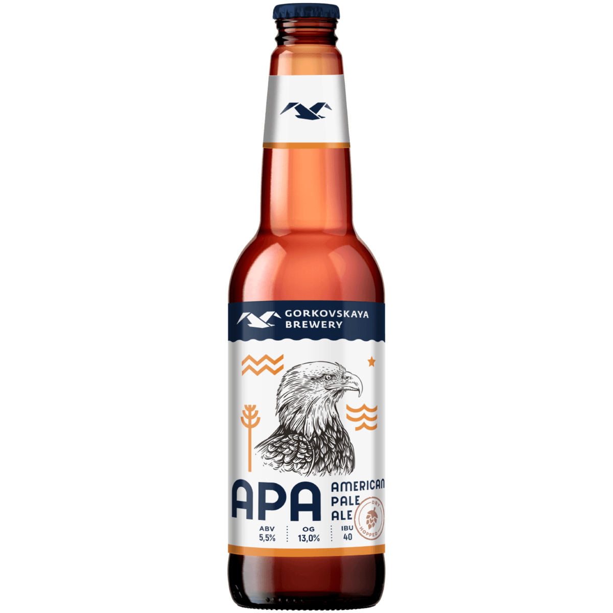 

Пиво Gorkovskaya Brewery American Pale Ale нефильтрованное светлое 0,44 л