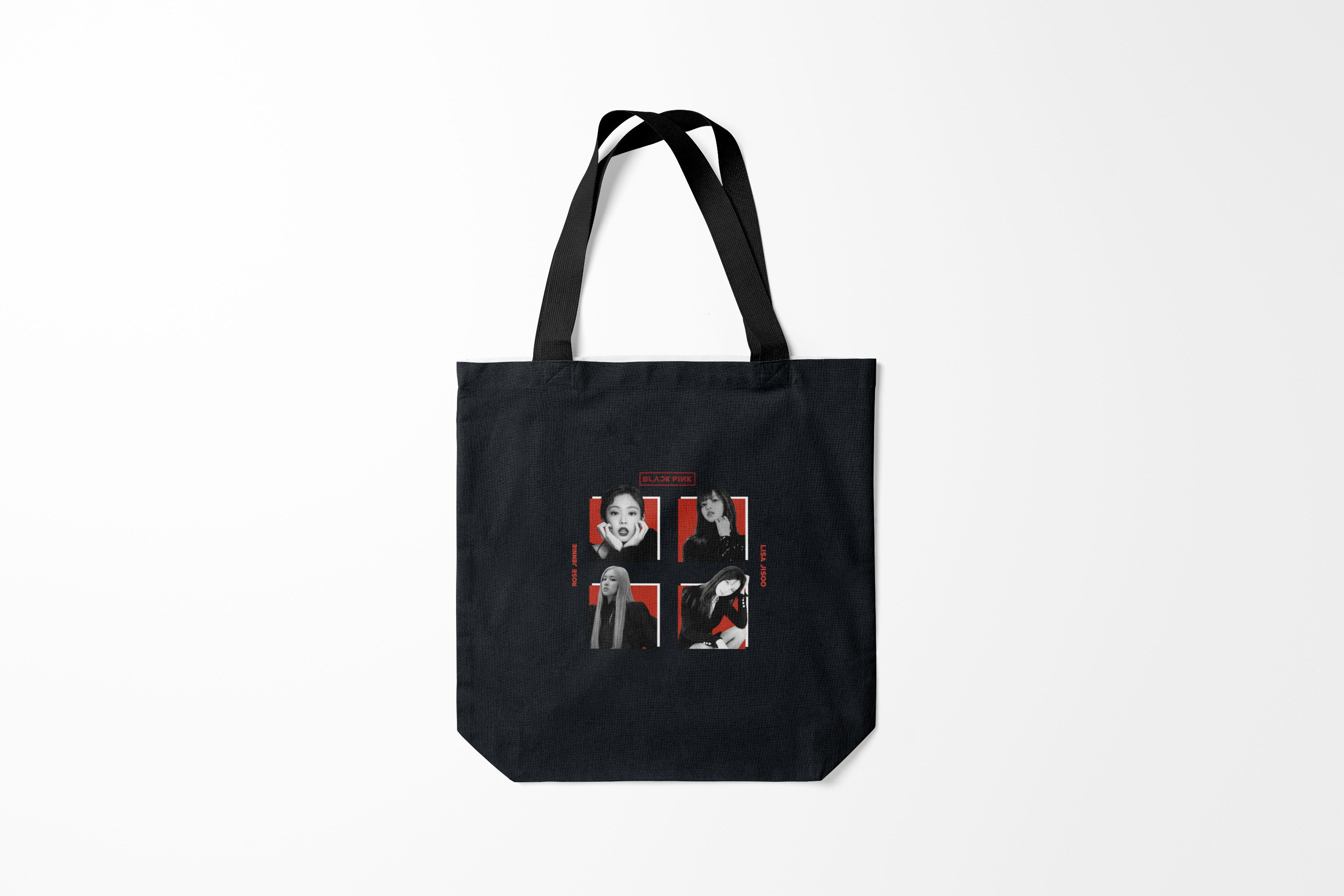 

Сумка шoппер унисекс Burnettie BLACKPINK Red and black, черный, BLACKPINK Red and black