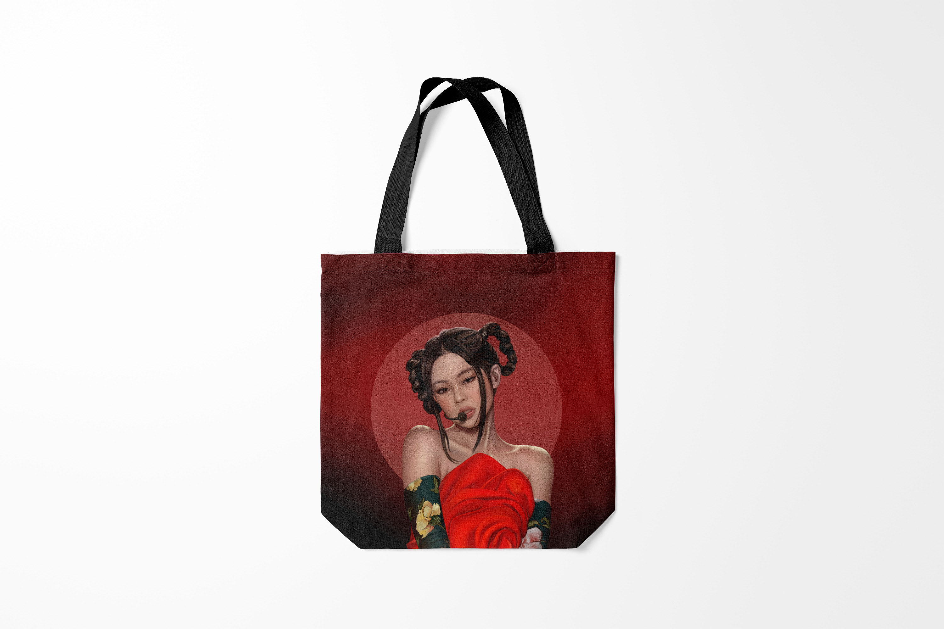 

Сумка шoппер унисекс Burnettie BLACKPINK Дженни, красный, BLACKPINK Дженни