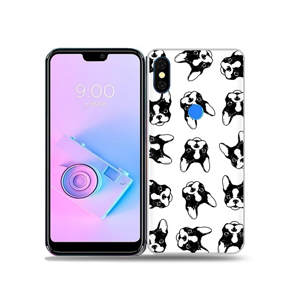

Чехол MyPads Tocco для BQ 5731L черно белые собачки, Прозрачный, Tocco
