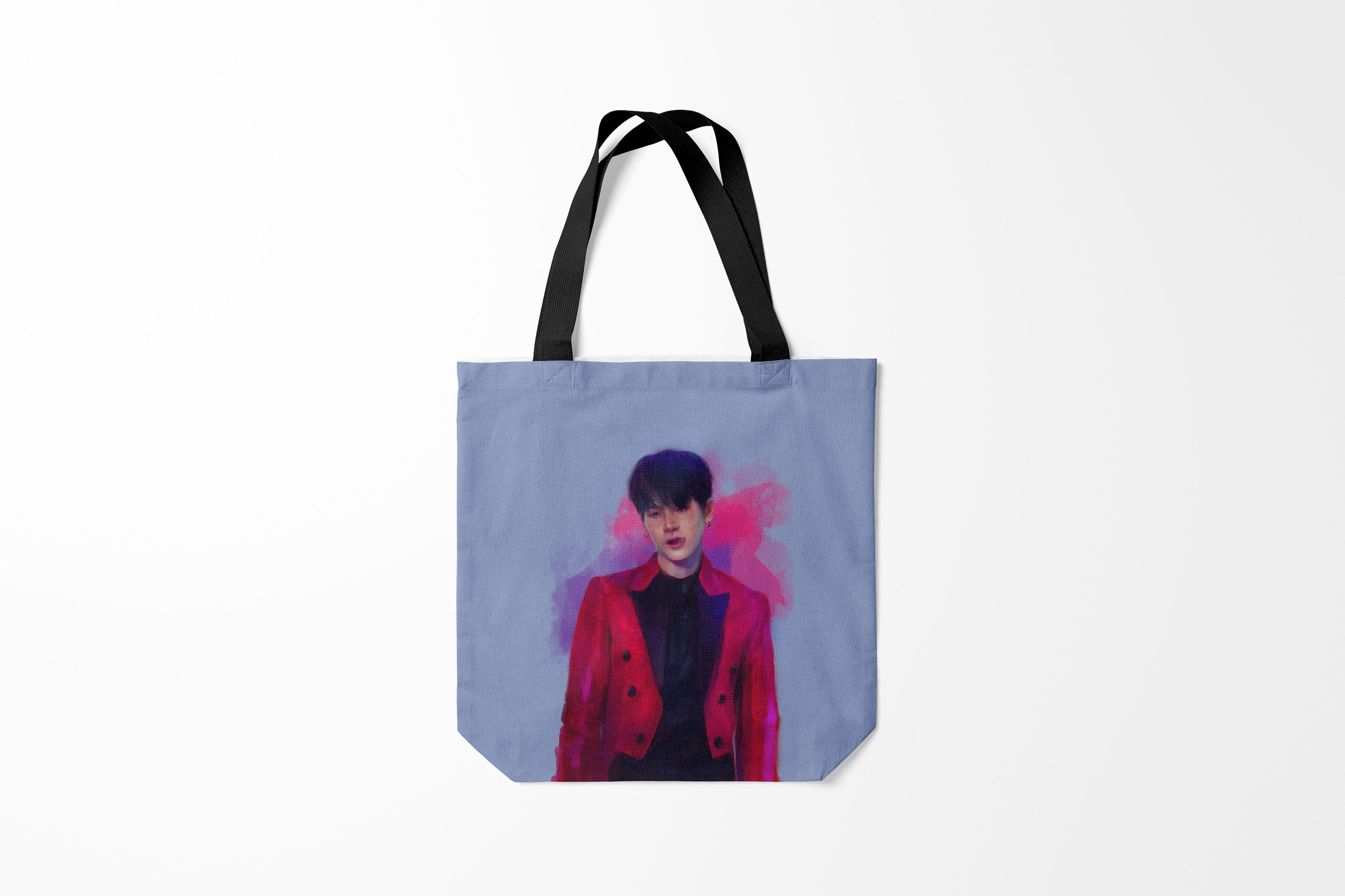 

Сумка шoппер унисекс Burnettie BTS Kim Seokjin, голубой, BTS Kim Seokjin