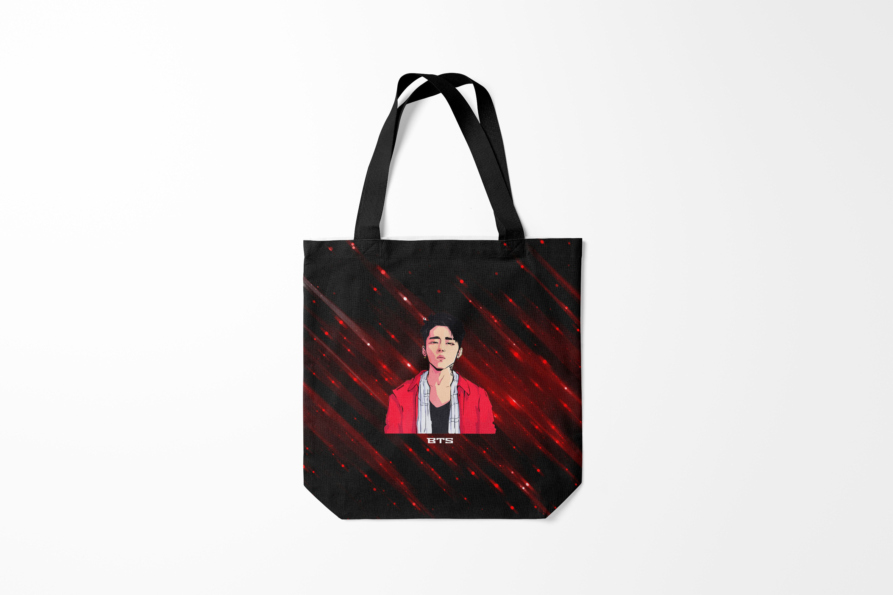 

Сумка шoппер унисекс Burnettie BTS Red and black, черный, BTS Red and black