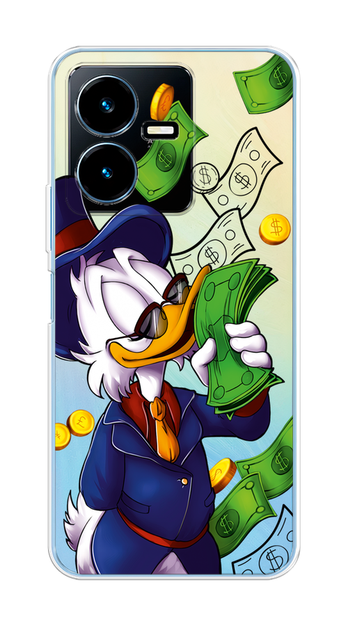 

Чехол на Vivo Y22 "Scrooge McDuck with Money", Синий;зеленый;белый, 267550-6