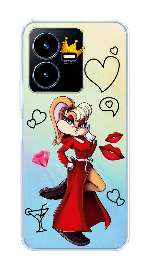 

Чехол на Vivo Y22 "Rich Lola Bunny", Красный;бежевый;оранжевый, 267550-6