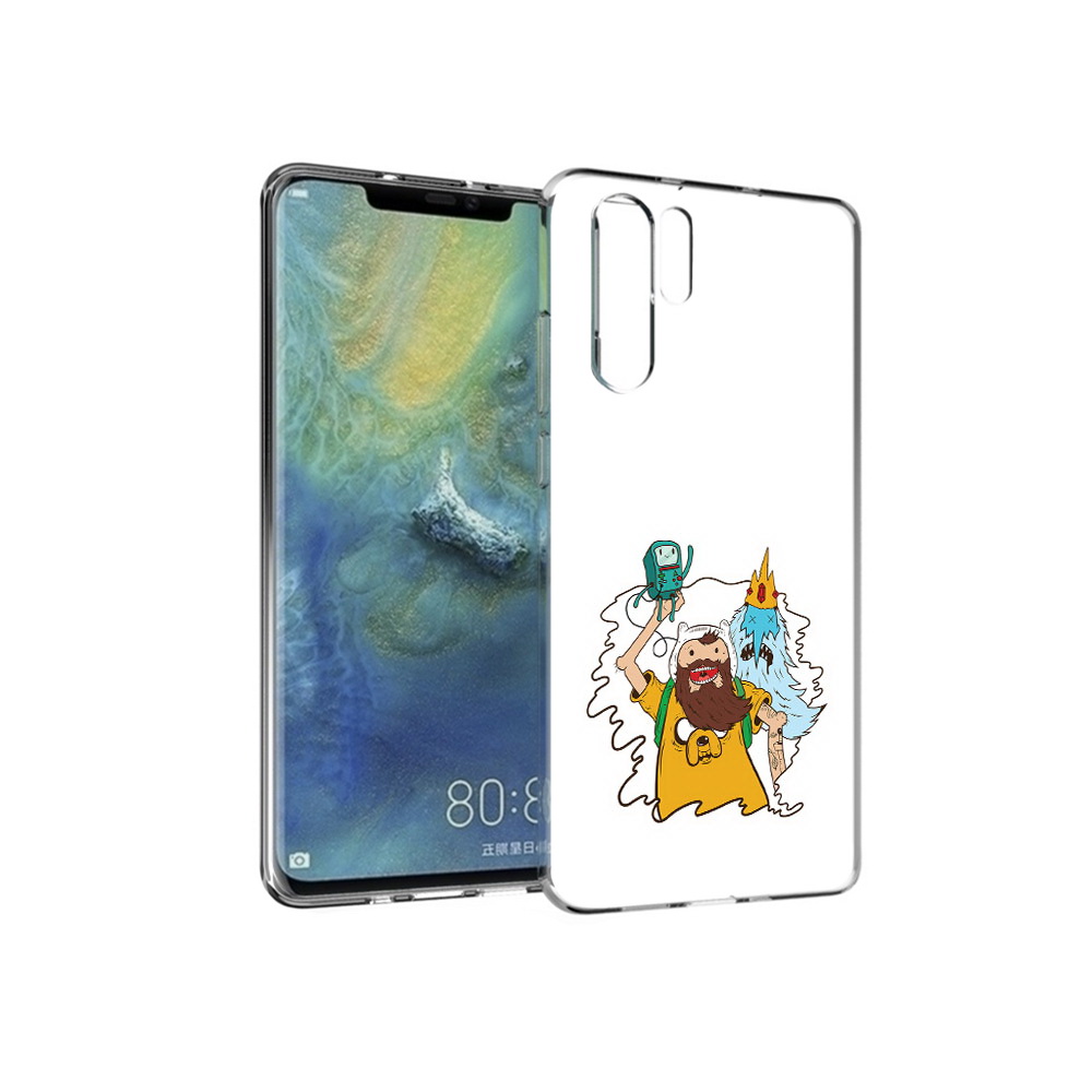 

Чехол MyPads Tocco для Huawei P30 Pro время приключений старый Финн, Прозрачный, Tocco