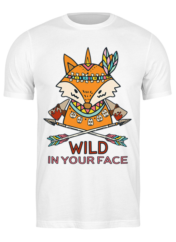 

Футболка мужская Printio Fox here белая S, Белый, Fox here