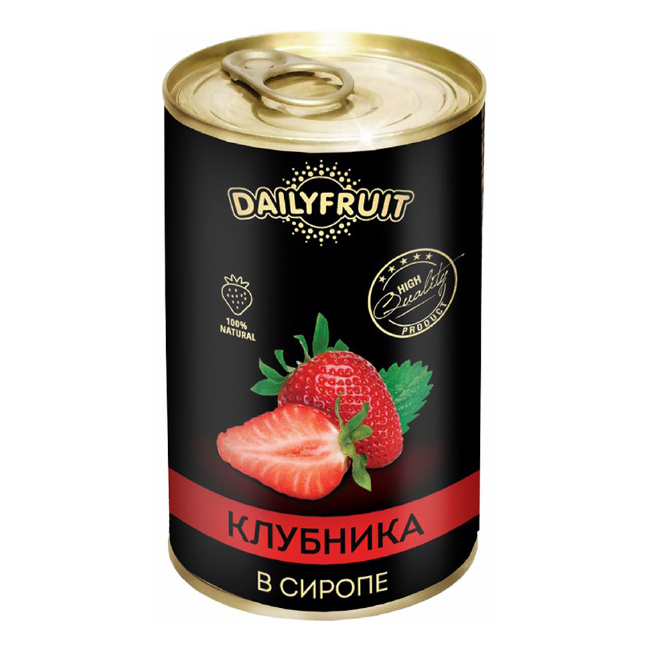 фото Консервированная клубника daily fruit целая в сиропе 425 г