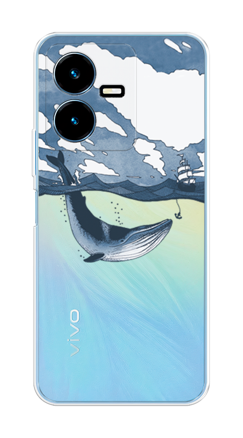 

Чехол на Vivo Y22 "Большой кит", Синий, 267550-1