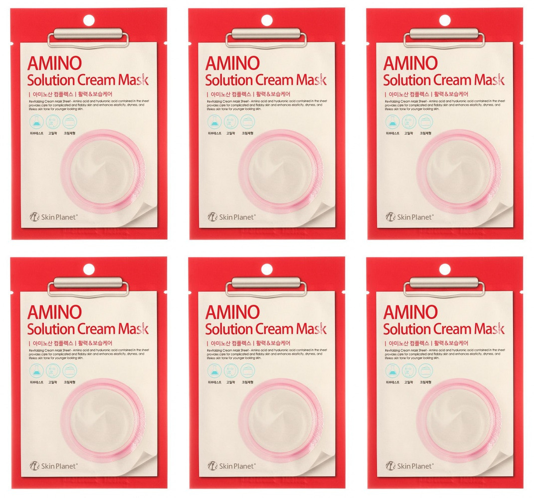 

Маска тканевая для лица Mijin Skin Planet AMINO Solution 30 г 6 шт, 8809220800825