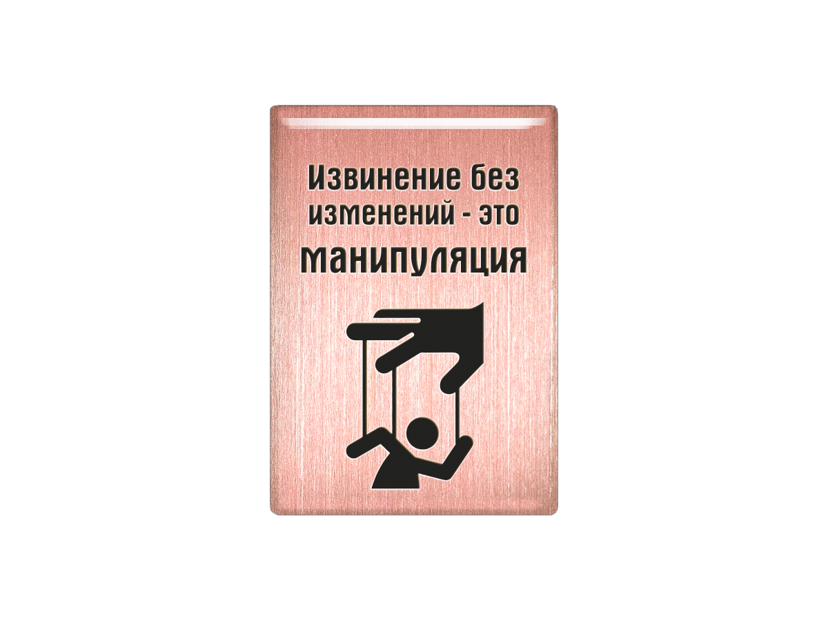 

Магнит Извинение без изменений - это манипуляция, Т18.249.01.00