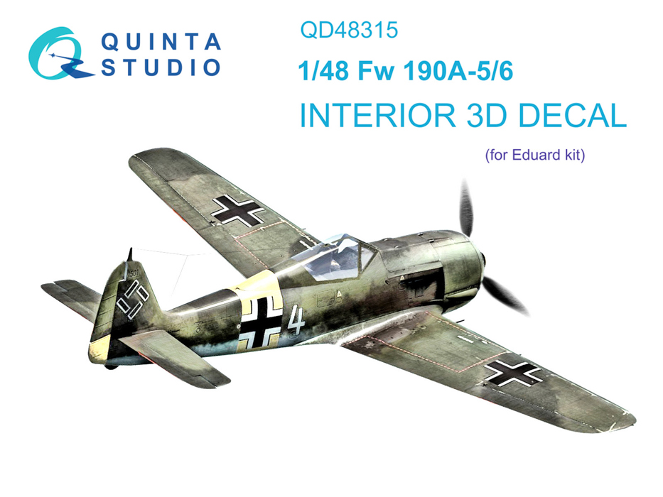 

QD48315 3D Декаль интерьера кабины Fw 190A-5/6 Eduard, Цветной