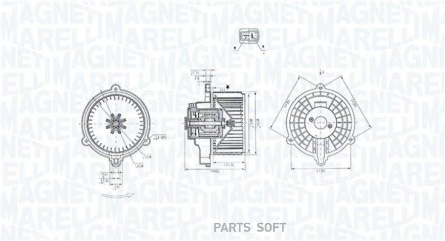 Вентиляторов Салона Hyundai Tucson (Jm) Magneti Marelli 069412384010