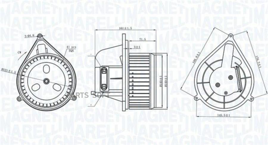 Вентиляторов Салона Ducato (244 ) Magneti Marelli 069412206010