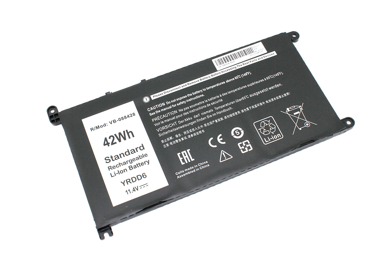 Аккумуляторная батарея для ноутбука Dell Inspiron 14 5482 5485 (YRDD6) 11.4V 3600mAh OEM