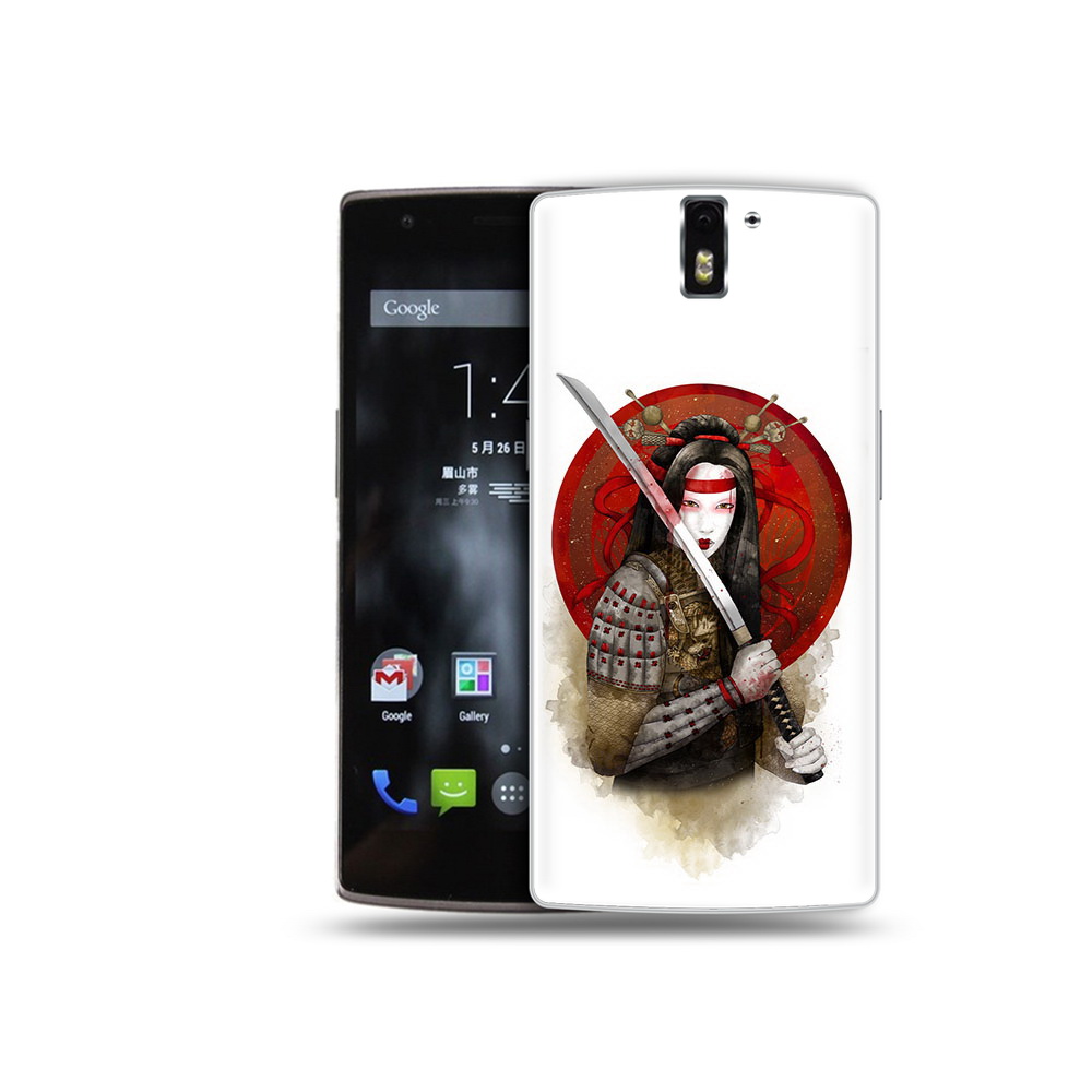 

Чехол MyPads Tocco для OnePlus One рисованная девушка с катаной, Прозрачный, Tocco