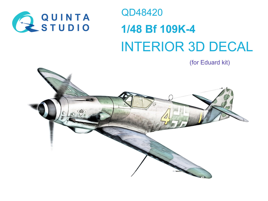 

QD48420 3D Декаль интерьера кабины Bf 109K-4 Eduard, Цветной