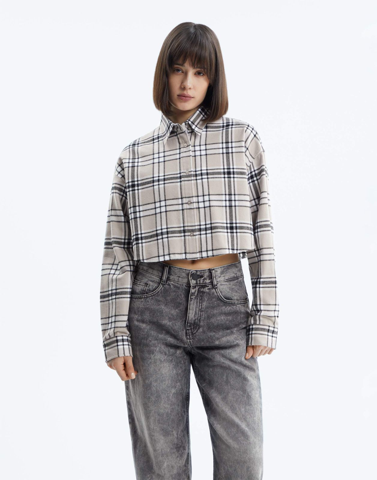 

Рубашка женская Gloria Jeans GWT004008 серый/разноцветный L-XL/170, GWT004008