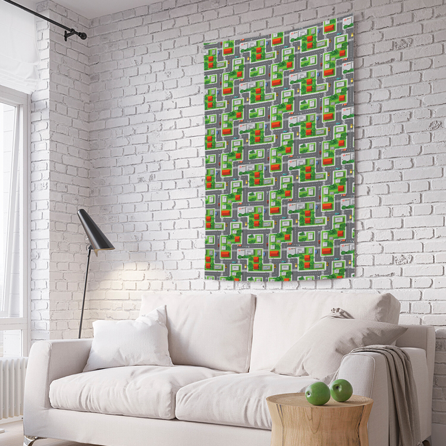 

Вертикальное фотопанно на стену JoyArty Дорога со стоянками 150x200 см, Дорога со стоянками