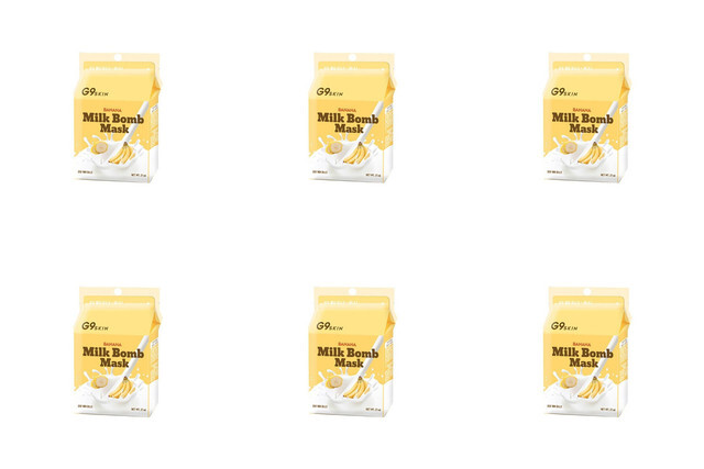 Тканевая маска для лица G9SKIN milk bomb mask banana 25мл 6шт