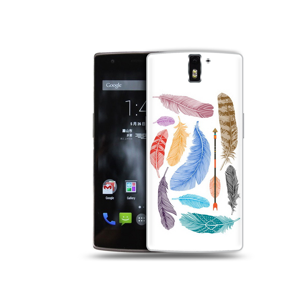

Чехол MyPads Tocco для OnePlus One разноцветные перья, Прозрачный, Tocco