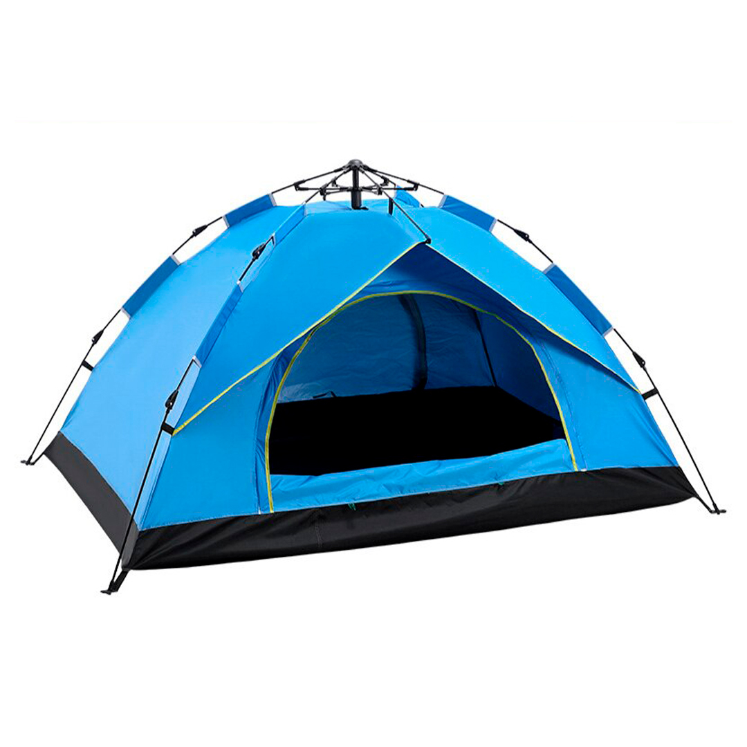 фото Автоматическая туристическая палатка "etrend - camp 1" (2/3-х местная, синяя)