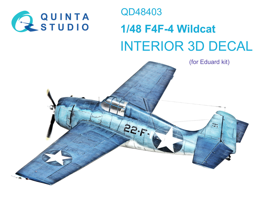 

QD48403 3D Декаль интерьера кабины F4F-4 Wildcat Eduard, Цветной