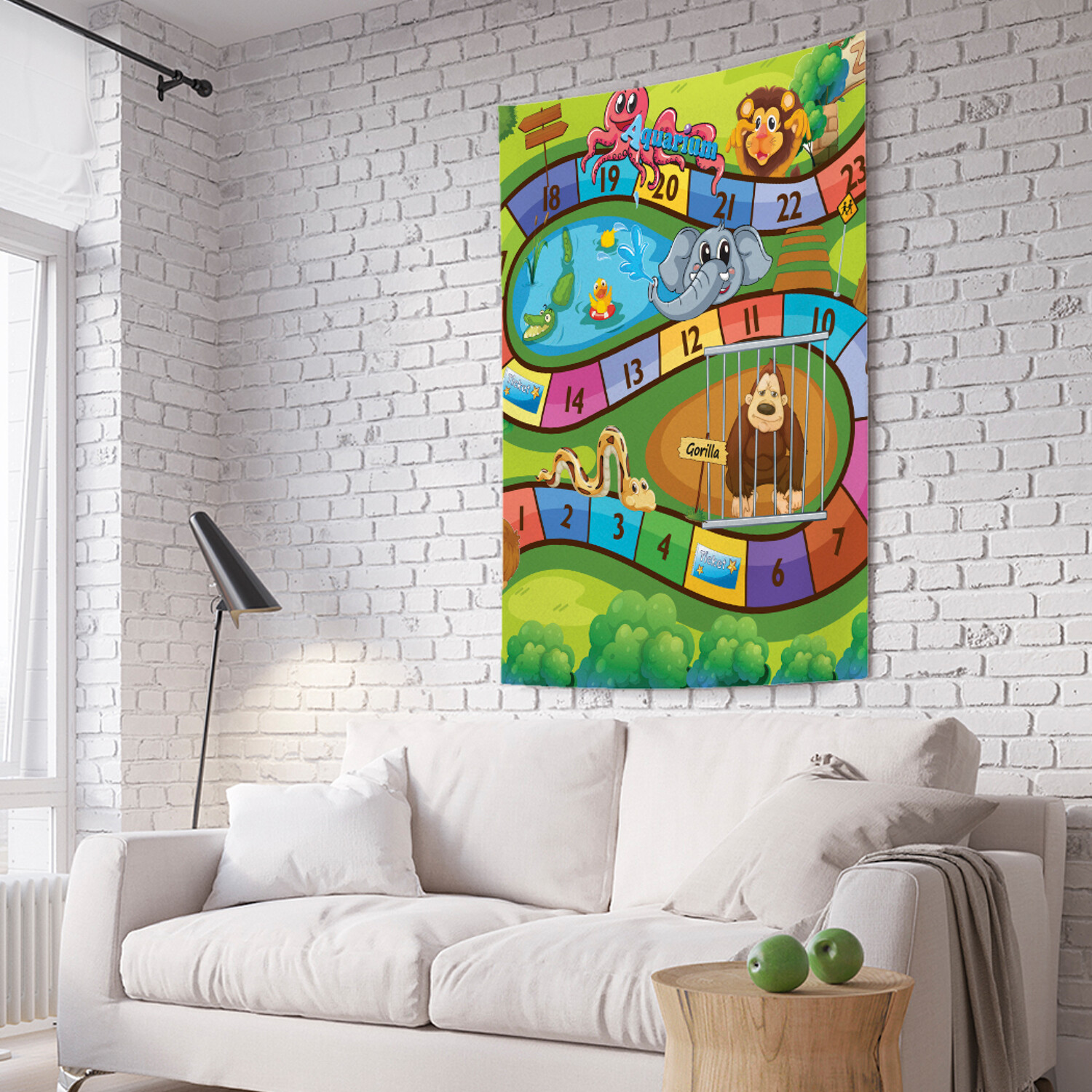

Вертикальное фотопанно на стену JoyArty Настольная игра Зоопарк 150x200 см, Настольная игра Зоопарк