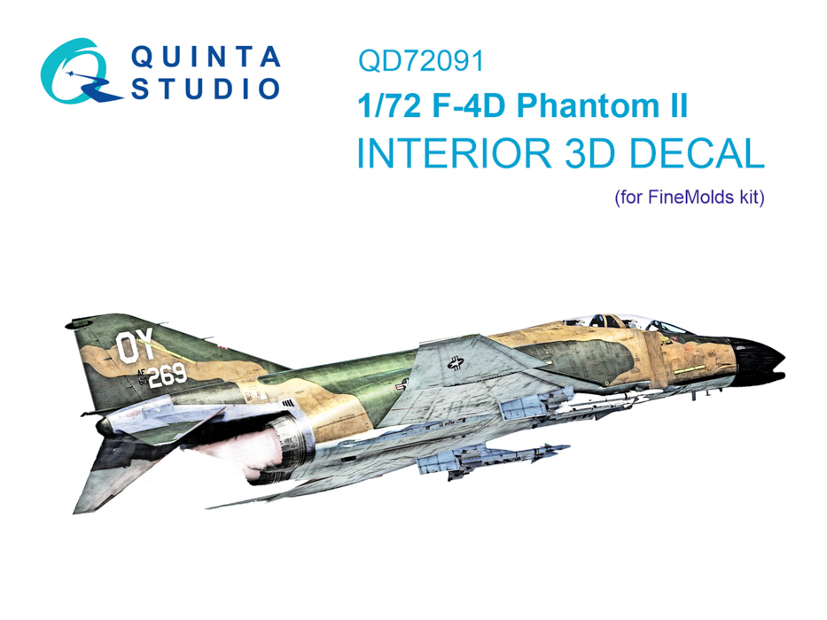 

QD72091 3D Декаль интерьера кабины F-4D FineMolds, Цветной