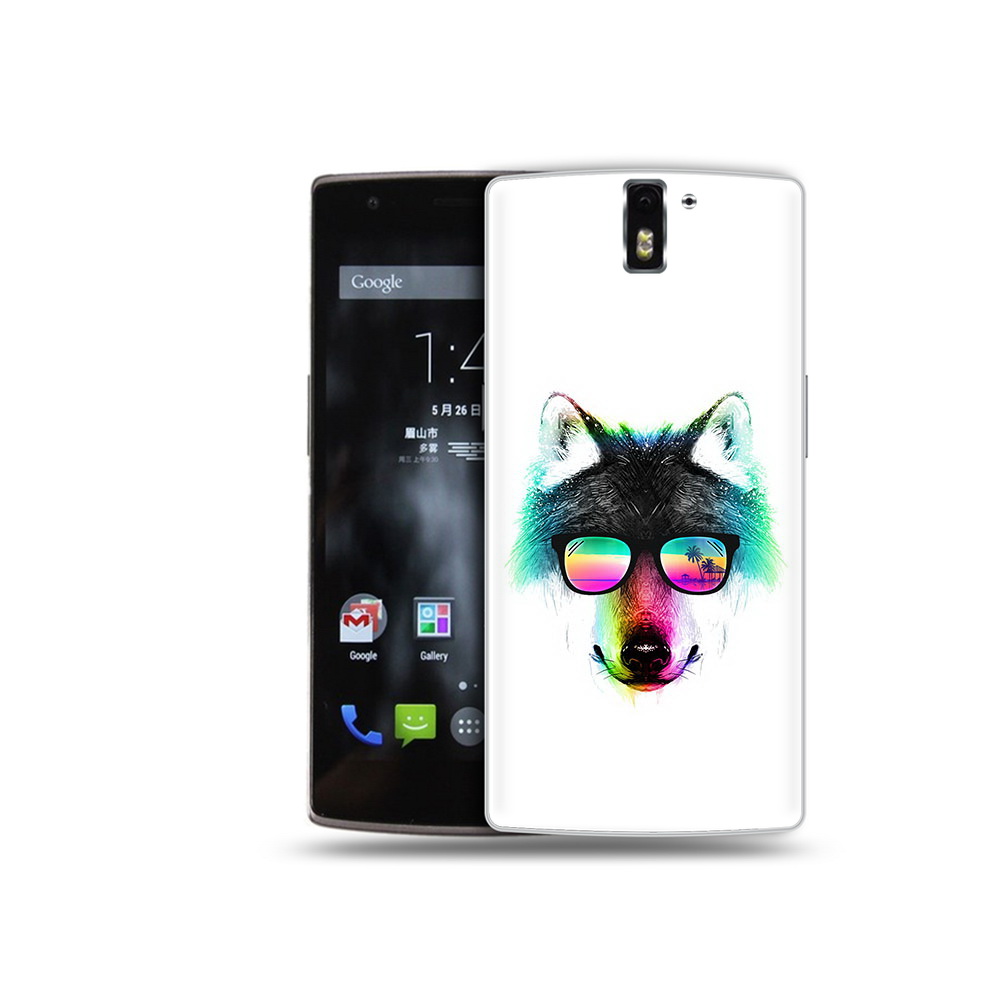 

Чехол MyPads Tocco для OnePlus One радужный волк, Прозрачный, Tocco