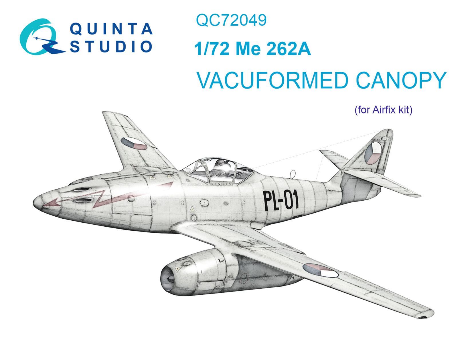 

QC72049 Набор остекления для модели Me-262A Airfix