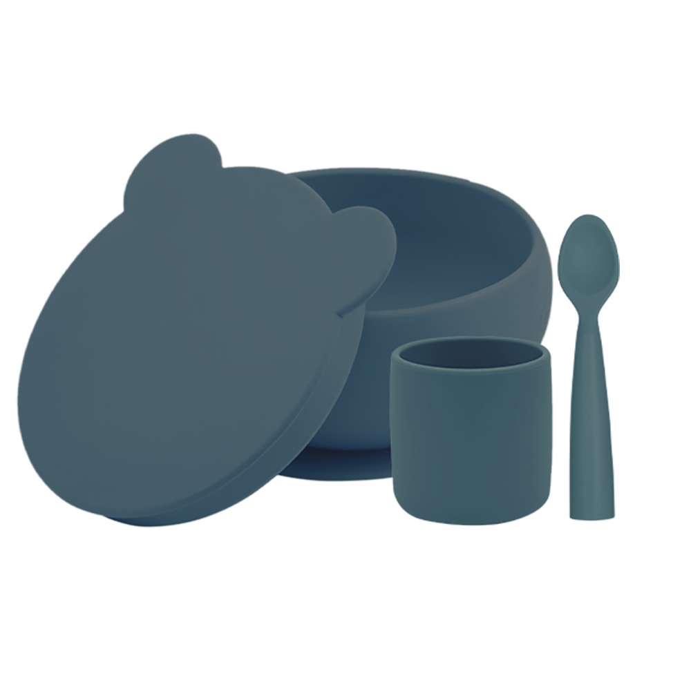 Набор силиконовой посуды для кормления Minikoioi BLW Set I - Deep Blue