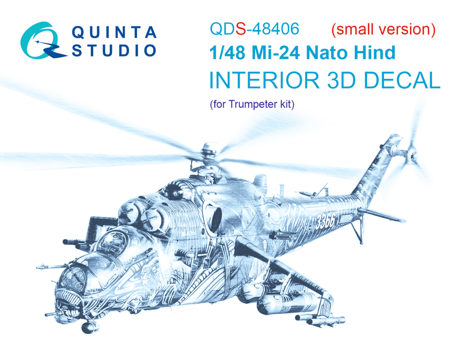 QDS-48406 3D Декаль интерьера кабины Mi-24 Nato Hind TrumpeterМалая версия 100071036127 цветной