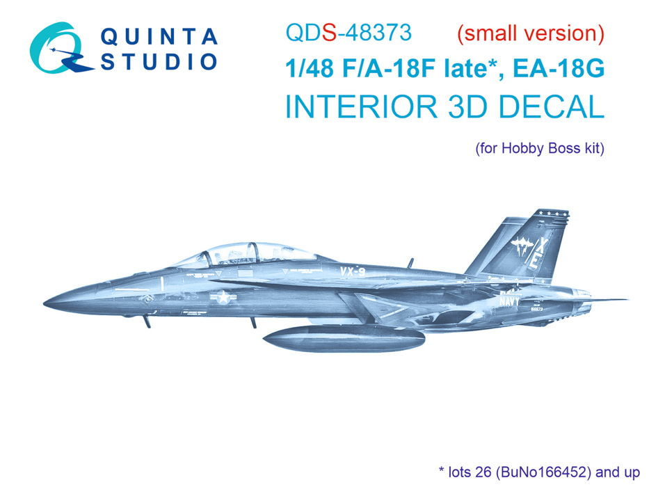 

QDS-48373 3D Декаль интерьера кабины F/A-18F late / EA-18G Hobby Boss Малая версия, Цветной