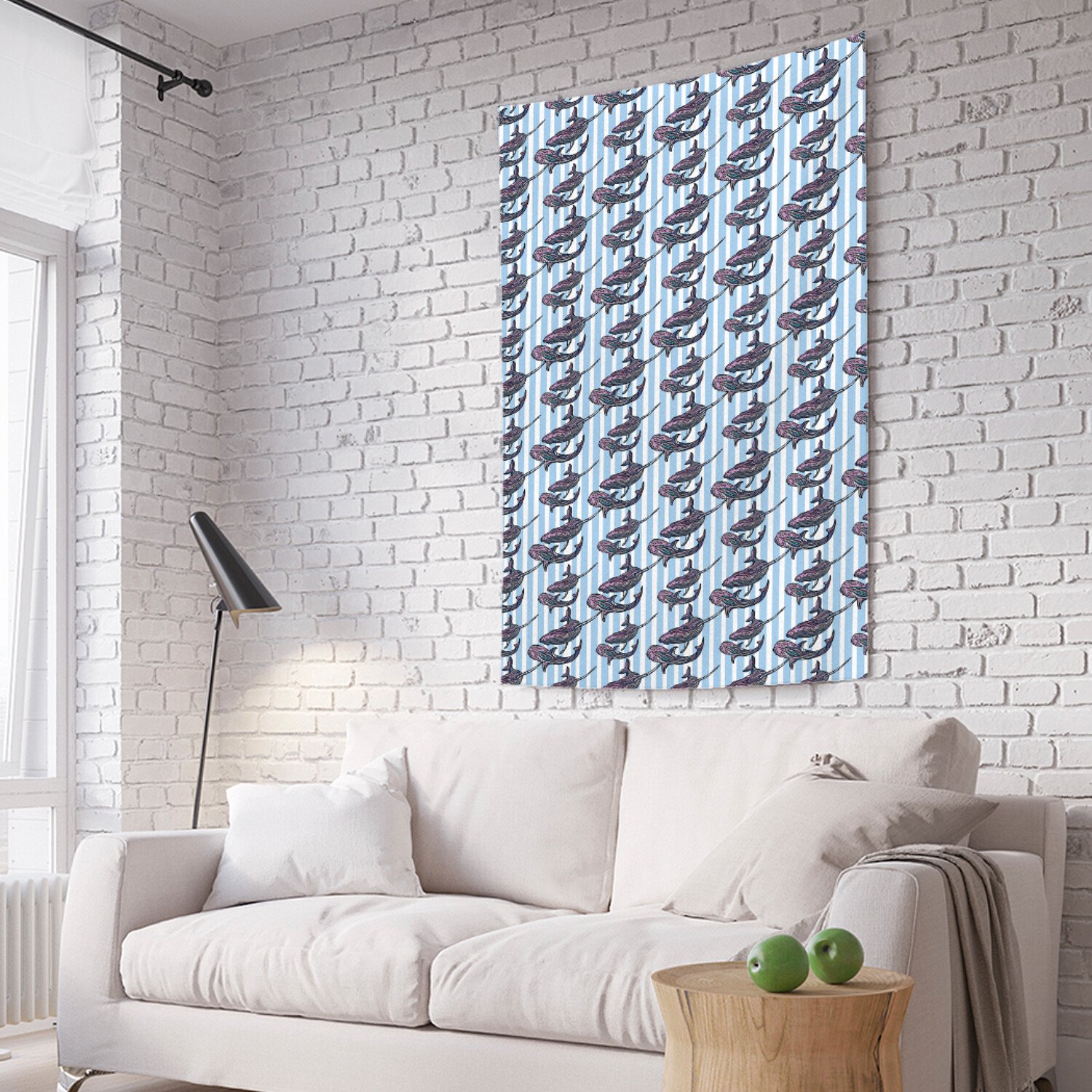 

Вертикальное фотопанно на стену JoyArty Кашалоты на полосках 150x200 см, Кашалоты на полосках