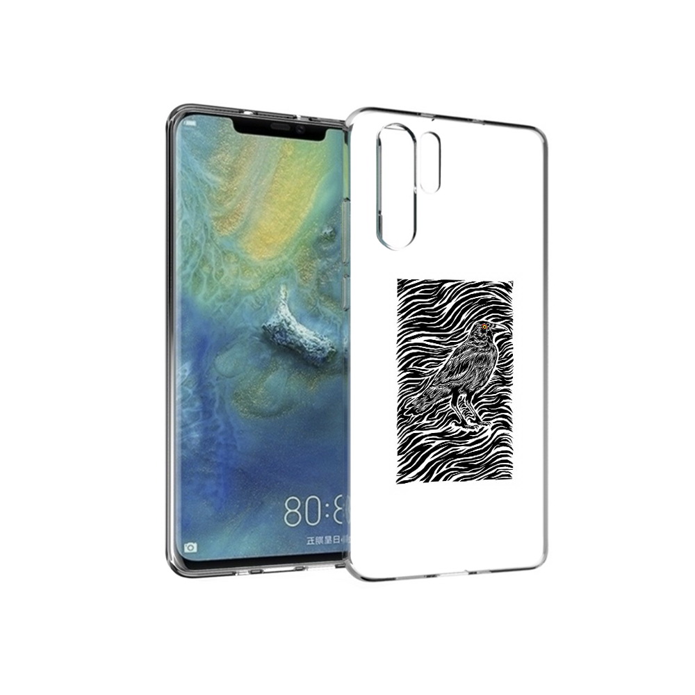 

Чехол MyPads Tocco для Huawei P30 Pro ворон в абстракции, Прозрачный, Tocco