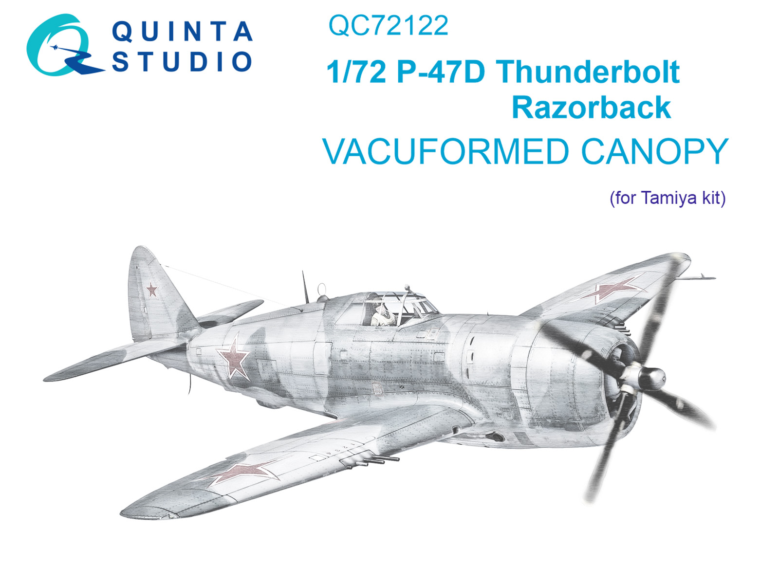 

QC72122 Набор остекления P-47D Thunderbolt Razorback Tamiya