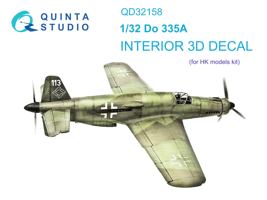 

QD32158 3D Декаль интерьера кабины Do 335A HK models, Цветной