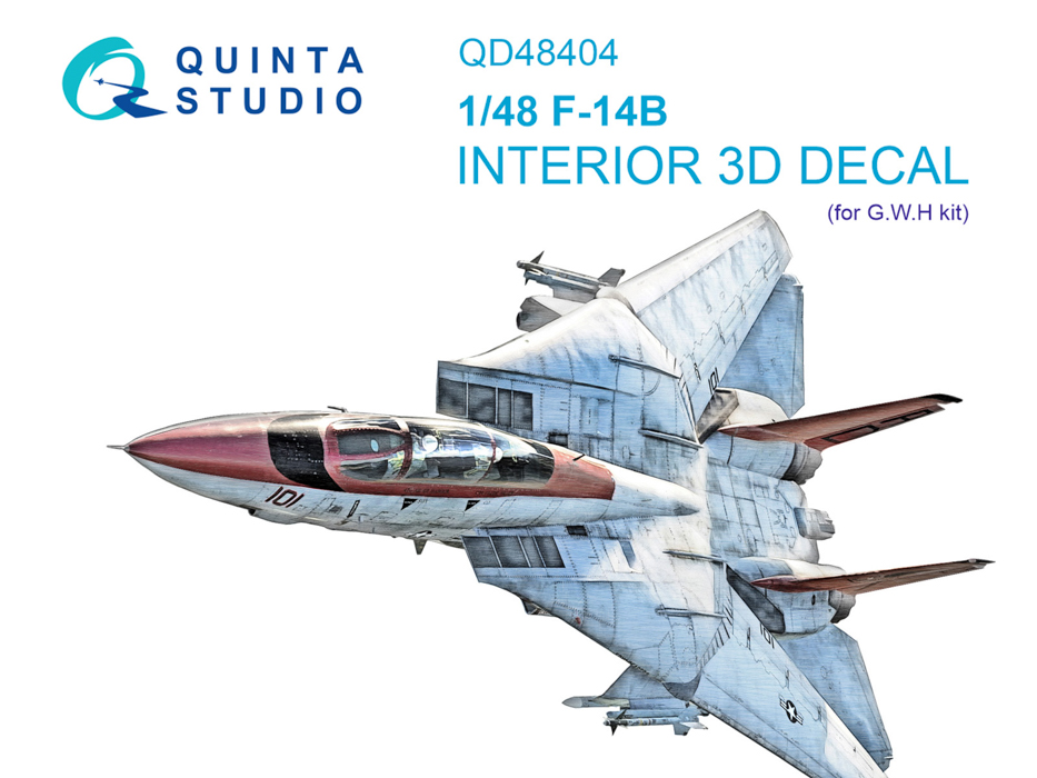 

QD48404 3D Декаль интерьера кабины F-14B GWH, Цветной