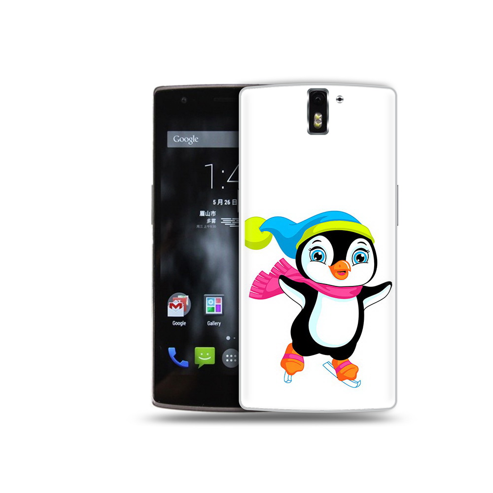 

Чехол MyPads Tocco для OnePlus One пингвин на коньках, Прозрачный, Tocco