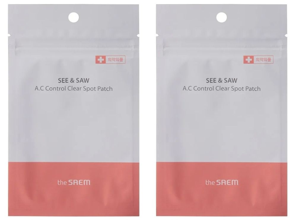 

Маска-патч The Saem See & Saw A.C Control Clear 24 шт 2 уп, 8806164168790