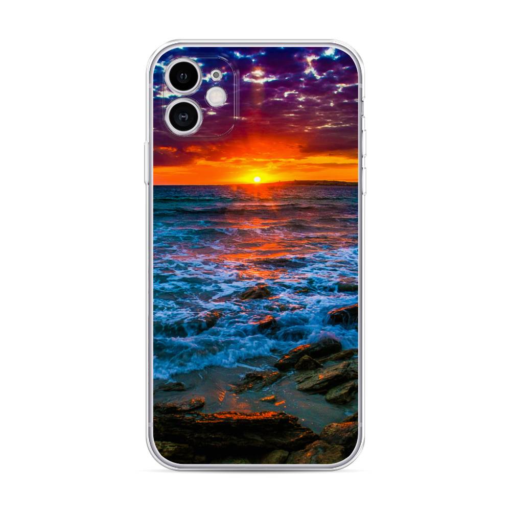 

Чехол для Apple iPhone 11 "Закат 1", Оранжевый;синий, 12150-2