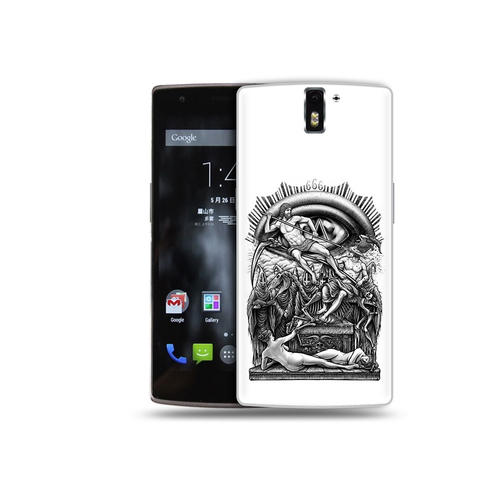 

Чехол MyPads Tocco для OnePlus One оракул черно белый, Прозрачный, Tocco