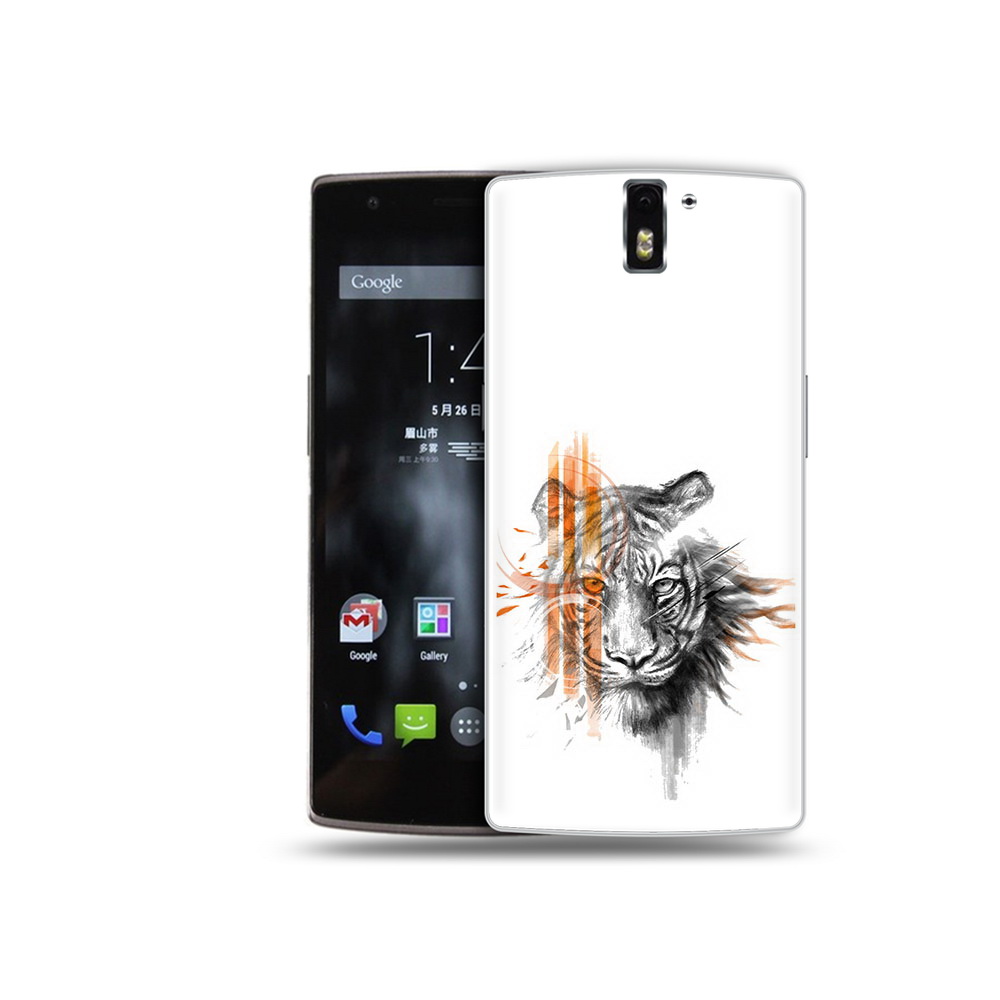 

Чехол MyPads Tocco для OnePlus One огненный тигр, Прозрачный, Tocco