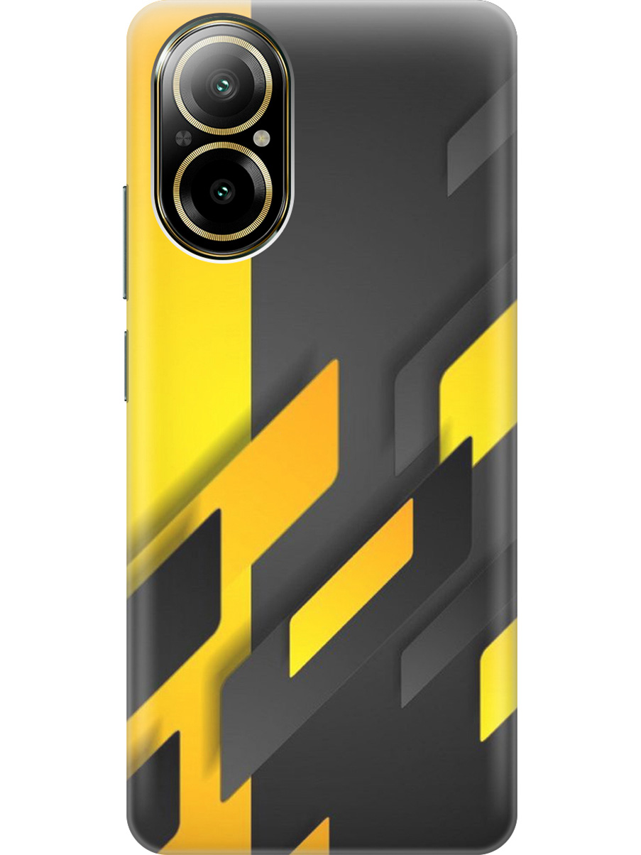 

Силиконовый чехол на Realme C67 с рисунком "Черно-желтая абстракция", Желтый;черный, 20012142