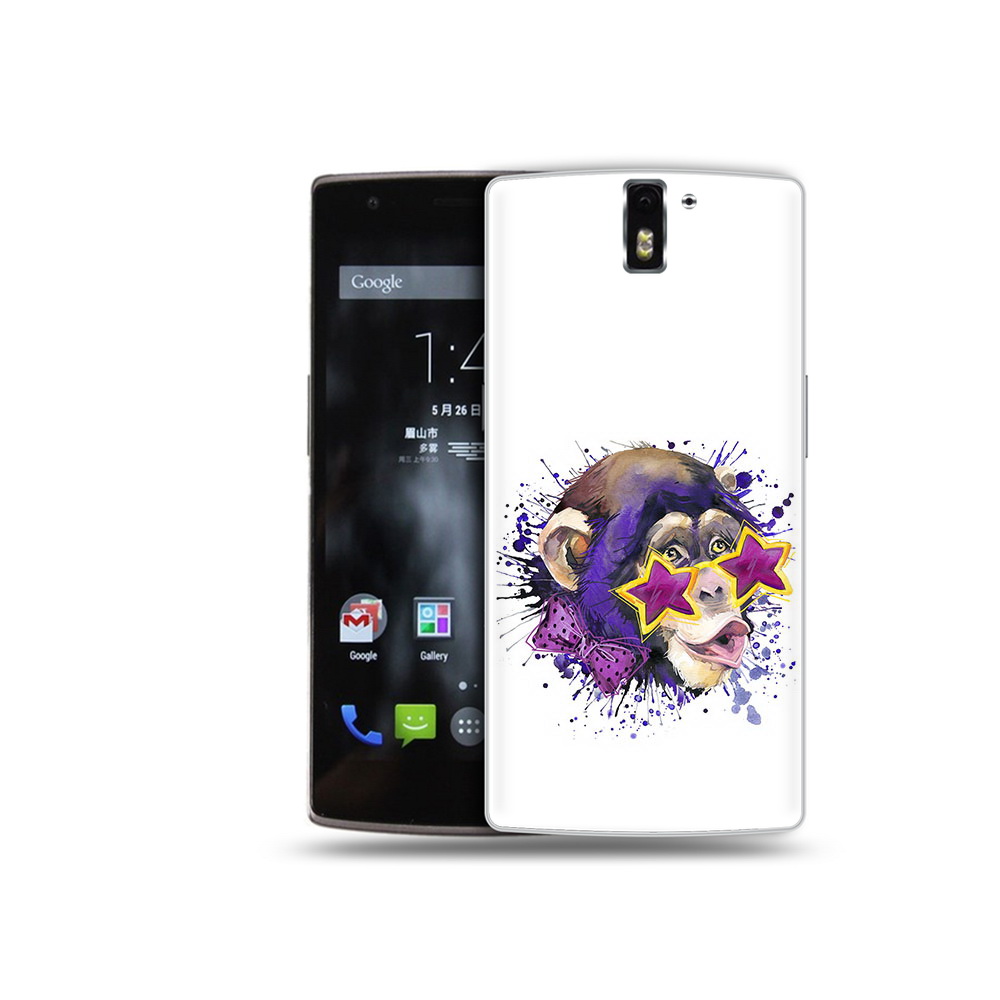 

Чехол MyPads Tocco для OnePlus One обезьяна в очках, Прозрачный, Tocco