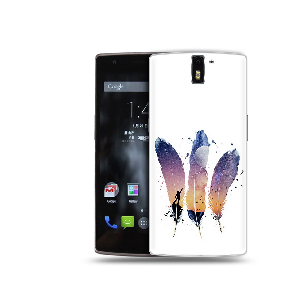 

Чехол MyPads Tocco для OnePlus One небесные перья, Прозрачный, Tocco